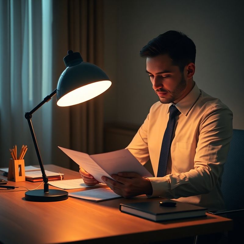 Consultant fiscal analizează documente personale la birou
